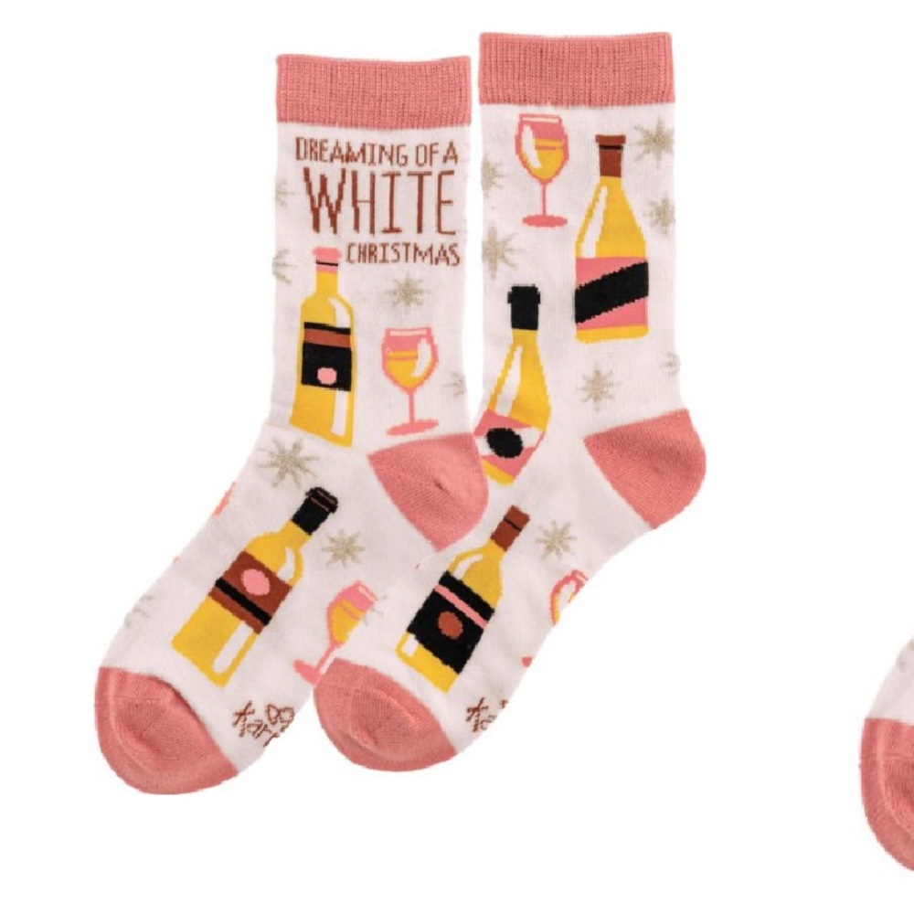 Wine christmas socks